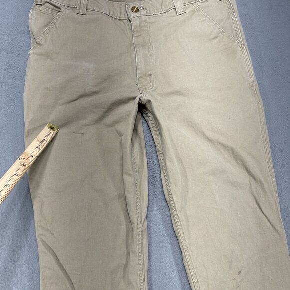 Carhartt Pants Mens Sz 36X32 Brown Relaxed Painter Distressed American Workwear - Picture 2 of 15